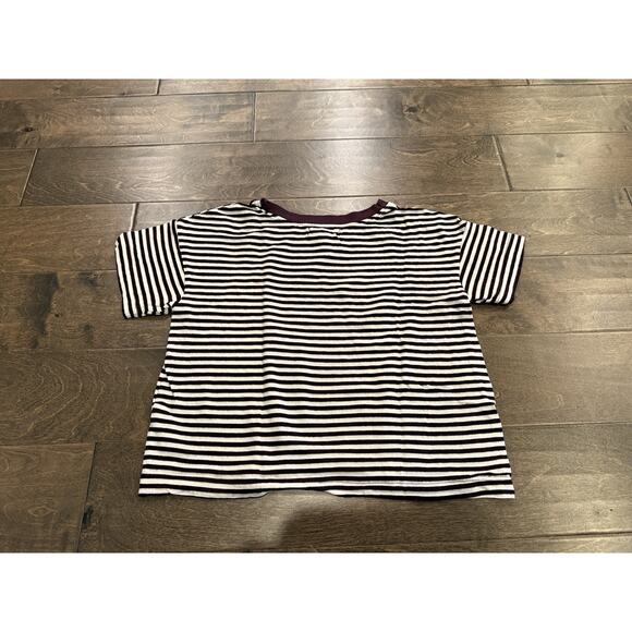 Madewell Rivet & Thread Womens Striped Cropped Short Sleeve Top Size XXS USA - Picture 3 of 8